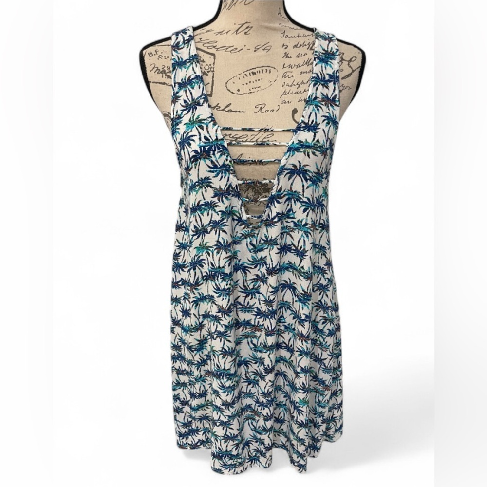Lucy Love Cage Swing Tunic Dress – Palm Tree Print – Size Medium